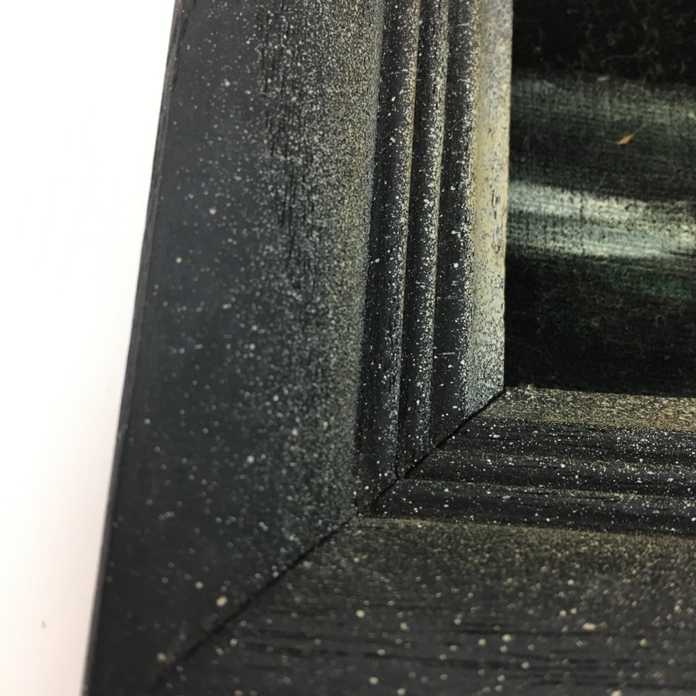 VTG Floral Acrylic Velvet Paintings Set of 2 Black Frame Original Cottagecore - Picture 12 of 16